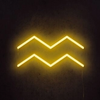 Wassermann-Horoskop-Neonschild, perfekt für Horoskop-Enthusiasten.
