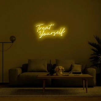 Treat Yourself Neon Sign for Self Care Spaces
