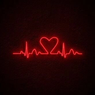 Heart Lines Neon Sign for Artistic Spaces