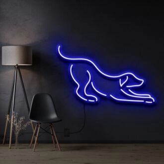 Playful Dog Neon Sign for Pet Lovers and Kids Rooms