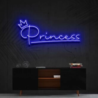 Princess Neon Sign for Kids and Girls Rooms