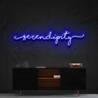 Serendipity Neon Sign for Inspirational Spaces