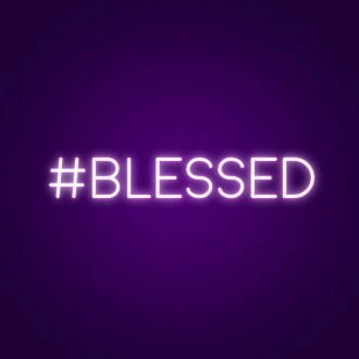 Blessed Neon Sign for Inspirational and Spiritual Decor