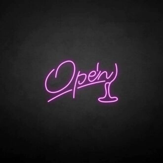 'Open3' neon sign