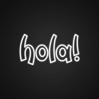 Hola Neon Sign for Welcoming Entrances