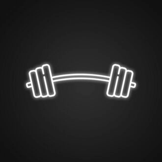 Barbell Neon Sign for Fitness Studios