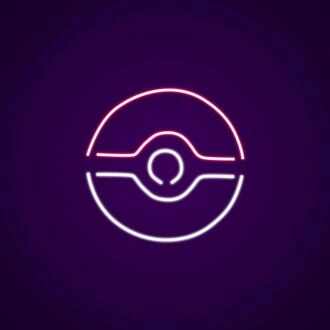 Pokéball-Neonschild für Anime-Fans