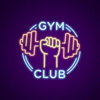 Gym Club Neon Sign for Fitness Centers