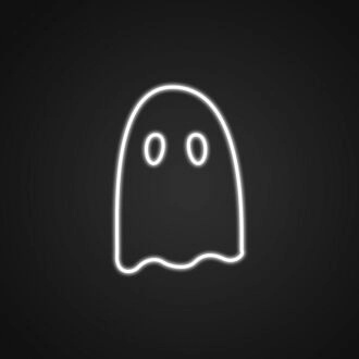 Geister-Neonschild Verleihen Sie Ihrer Halloween-Dekoration einen gruseligen Touch.