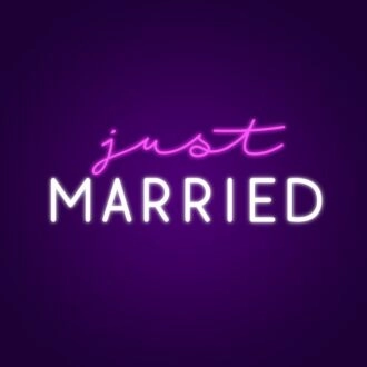 Just Married Neon Sign Celebrate your special day with this sign