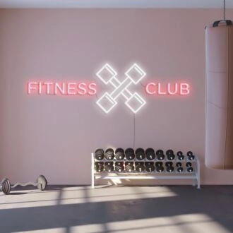 Fitness Club Neon Sign Motivate yourself to stay fit