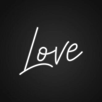 Calligraphy Love Sign Neon Sign Express love with elegant calligraphy