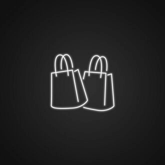 Shopping Bags Neon Sign Ideal for retail stores and boutiques