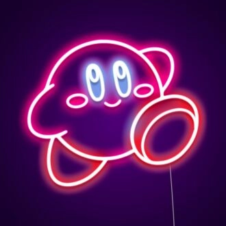 Kirby-Leuchtschild Neon-Schild, ideal für Spielzimmer und Kinderbereiche.