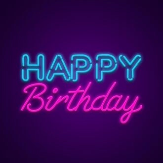 Happy Birthday Neon Sign Celebrate birthdays with this cheerful sign