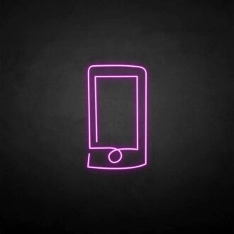 Telefon in Neonschrift