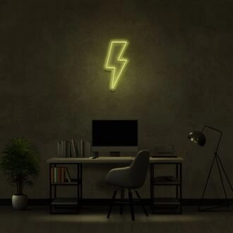 Lightning Strike Neon Sign Add an electrifying and dynamic vibe