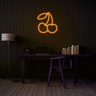 Brighten Up Your Space: Cherry Bedroom LED Neon Sign - Perfect for Home Decor, Office Ambiance, and Vibrant Bar Settings.