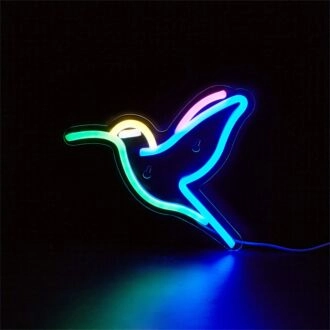 Add a Vibrant Touch to Your Bar, Bedroom, or Wedding with Colorful Birds LED Neon Sign.