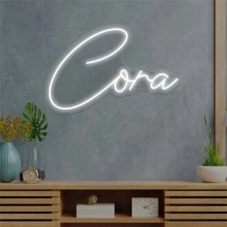 Brighten Up Your Space: Cora Name LED Neon Sign for Office, Store, and Special Occasions Decor.