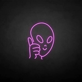 Saucer man' neon sign