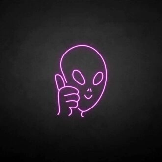 Untertassenmann-Neonreklame