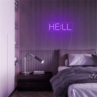 Light Up Your Space: Hell LED Neon Sign Perfect for Bars, Gaming Rooms, and Edgy Home Decor.
