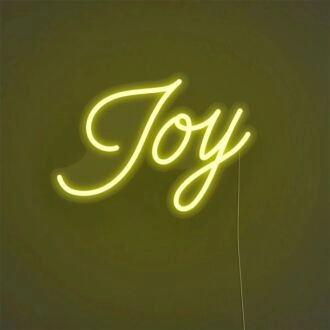 Light Up Your Life: Joy LED Neon Sign for Bars, Weddings, and Home Ambiance.