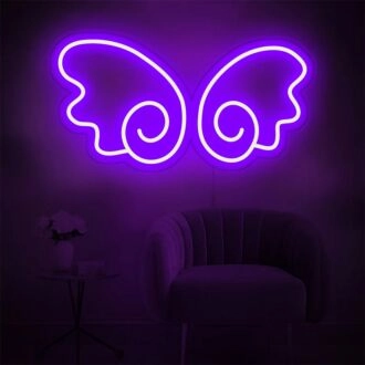 Erhellen Sie Ihren Raum: Der Kawaii Anime Wings Deko LED Neon Schild für Zuhause, Büro und Cosplay-Events.