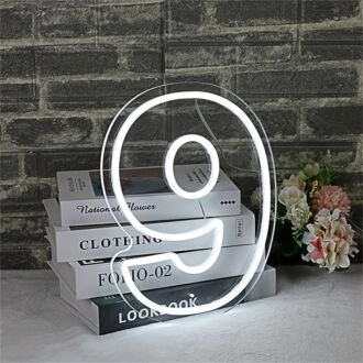 Celebrate milestones and brighten your celebrations with the LED Neon Birthday Number 9 LED Neon Sign - Perfect for Birthdays, Anniversaries, and Festive Home Decor.