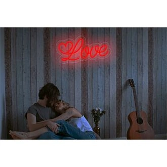 Brighten Up Your Wedding, Bar, or Bedroom with the Romantic Glow of Love And Heart LED Neon Sign.