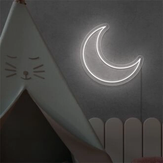 Bringen Sie frischen Wind in Ihren Raum mit einem himmlischen Touch für Wohnkultur, Bars und Hochzeiten - Mond LED Neonzeichen von Sketch and Etch Us.