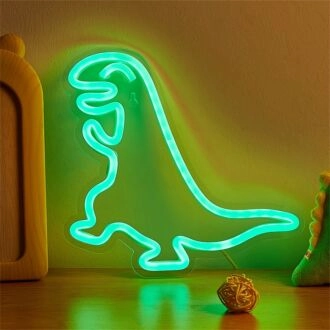 Bringen Sie Helligkeit in Ihren Raum: Dinosaurier-Neonzeichen, perfekt für Wohnkultur, Bars und Kinderzimmer.