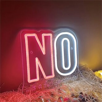 Brighten Your Office, Bar, or Event - No Is A Full Sentence LED Neon Sign Adds a Bold Statement