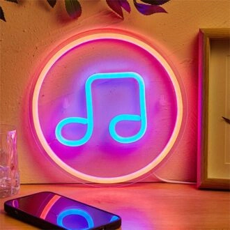 Verbessern Sie Ihren Raum: Noten-LED-Neonzeichen, perfekt für Wohnkultur, Bars und Musikveranstaltungen.