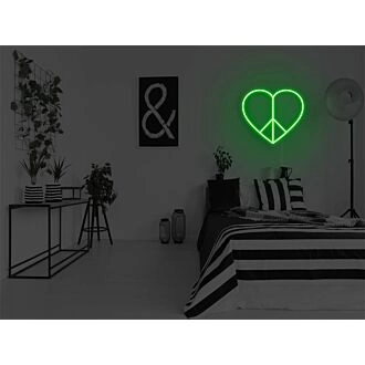 Erhellen Sie Ihren Raum mit Gelassenheit: Peace And Love LED Neon Schild Perfekt für Wohnkultur, Büroumgebung und Feierlichkeiten.