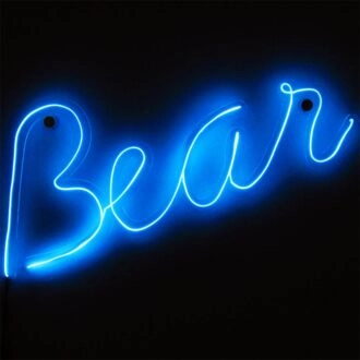 Brighten Your Kid's Room, Birthday Celebrations, and Play Areas with Personalised LED Neon Bear Name Sign.