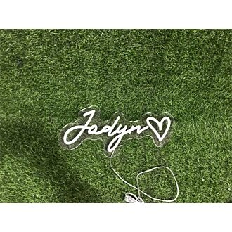 Brighten Up Your Space: Jadyn Withheart Custom LED Neon Sign Perfect for Home Decor, Weddings, and Bars.