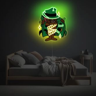 Give Your Space a Unique Twist with Jerry In Full Gear LED Neon Acrylic Artwork - Perfect for Offices, Bars, and Home Décor.