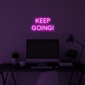 Keep Going Neon Sign for Motivational and Inspirational Spaces