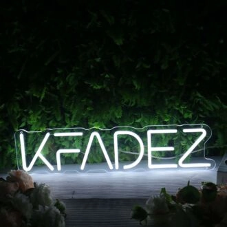 KFADEZ White Neon Sign
