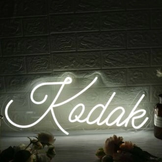 Kodak White Neon Sign