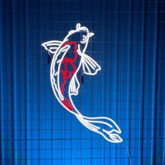 Beleben Sie Ihren Raum mit einem Koi-Fisch LED-Neonschild: Perfekt für Tierliebhaber, zur Verbesserung des Restaurantambientes und zur besonderen Note bei Hochzeiten und Partys.