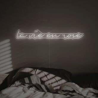 Brighten Up Your Space: La Vie En Rose LED Neon Sign Perfect for Home Decor, Weddings, and Romantic Evenings.