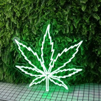 Large Leaf Green Neon Sign