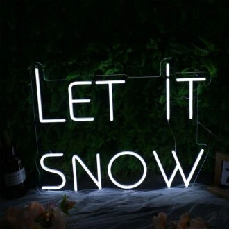 Let It Snow White Neon Sign