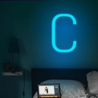 Letter C Neon Sign for Personalized Decor