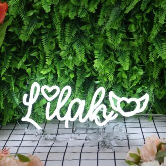 Lilah White Neon Sign