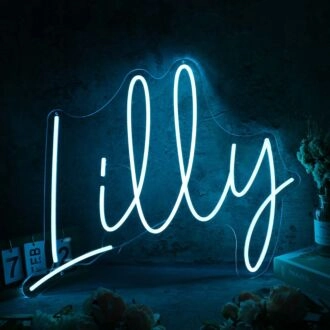 Lilly Blue Neon Sign for Personalized Decor