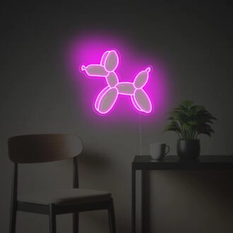Brighten Your Space: Little Pinky Puppy LED Neon Acrylic Artwork Perfect for Home Decor, Children's Rooms, and Celebratory Events.